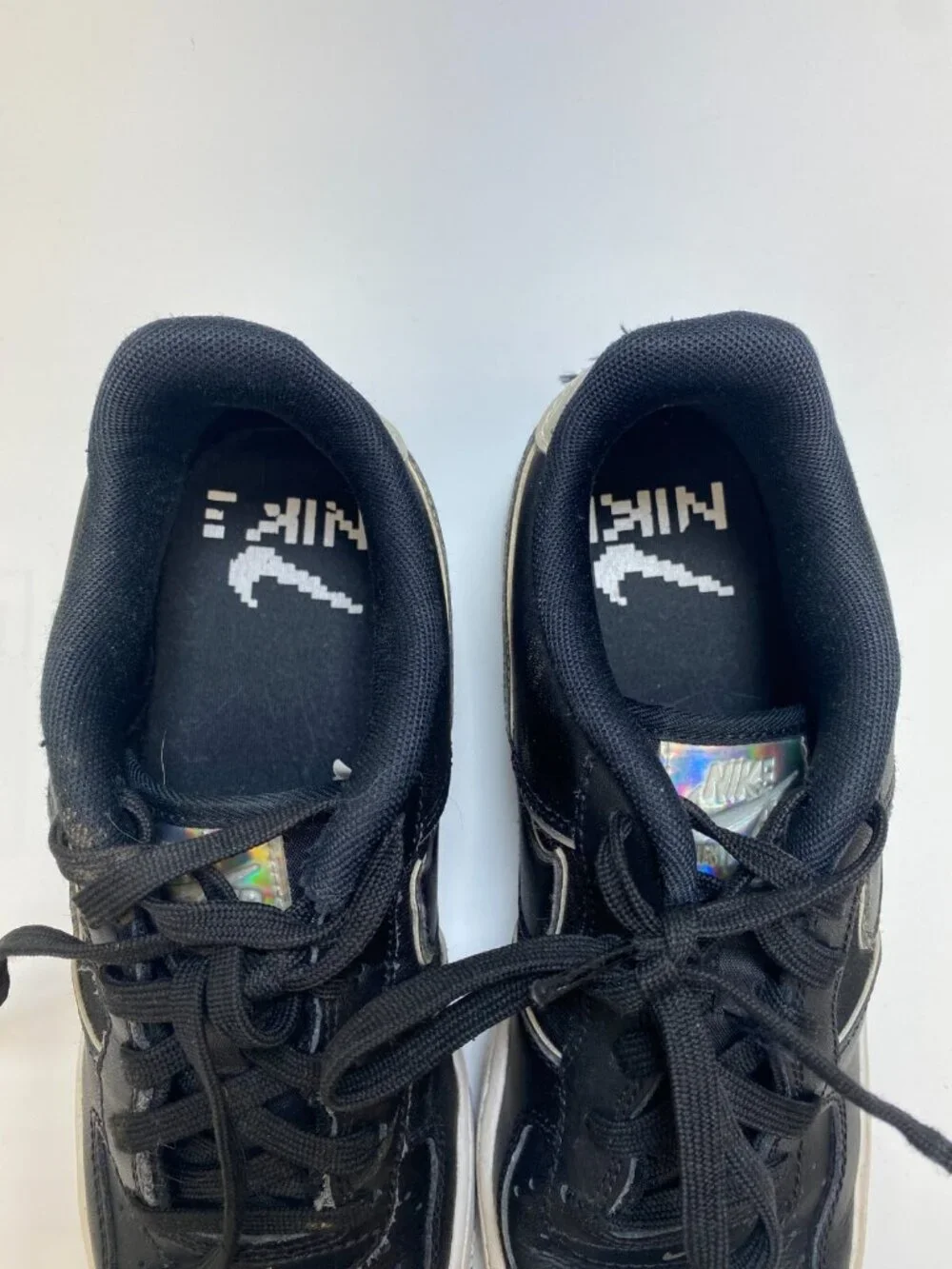 Nike Air Force 1 07 LV8 4 Black Iridescent Sz 6Y